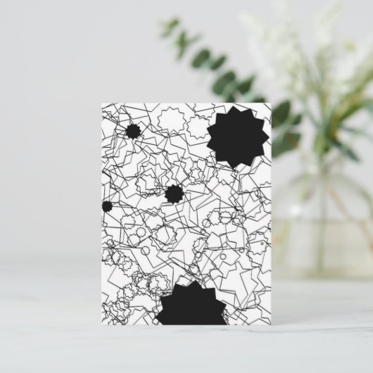 Abstraktes Design-Zeichn-Papier für Stift Postkarte (Stehend Vorderseite)