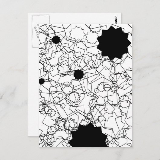 Abstraktes Design-Zeichn-Papier für Stift Postkarte (Vorne/Hinten)