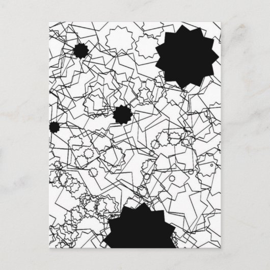 Abstraktes Design-Zeichn-Papier für Stift Postkarte (Vorderseite)