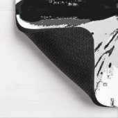 abstraktes Design zeitgenössisch schwarz-weiß Mousepad (Ecke)