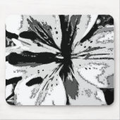 abstraktes Design zeitgenössisch schwarz-weiß Mousepad (Vorne)