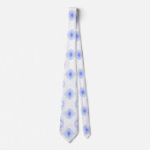 Abstraktes Diamant Hellblaues Fraktalmuster Krawatte (Vorderseite)