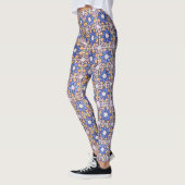 Abstraktes Digital Floral Art Muster Leggings (Links)