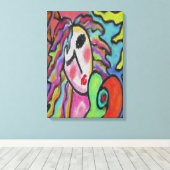 Abstraktes Digitalbild im Wilden Herzen Leinwanddruck (Insitu (Holzboden))