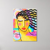 Abstraktes digitales Bild am Sommertag Leinwanddruck (Vorderseite)