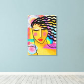 Abstraktes digitales Bild am Sommertag Leinwanddruck (Insitu (Holzboden))