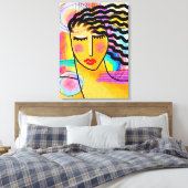 Abstraktes digitales Bild am Sommertag Leinwanddruck (Insitu (Schlafzimmer))