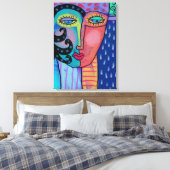 Abstraktes digitales Bild einer Frau Leinwanddruck (Insitu (Schlafzimmer))