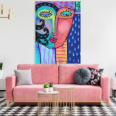 Abstraktes digitales Bild einer Frau Leinwanddruck (Insitu (Wohnzimmer))