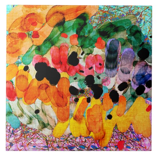 Abstraktes digitales Bild ohne Titel 1 Fliese (Vorderseite)