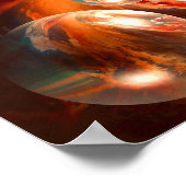 Abstraktes digitales Design Poster (Ecke)