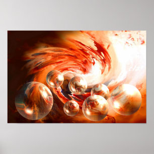 Abstraktes digitales Design Poster