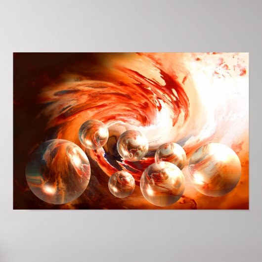 Abstraktes digitales Design Poster (Vorne)