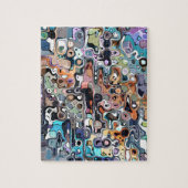 Abstraktes digitales Doodle 2 Puzzle (Vertikal)