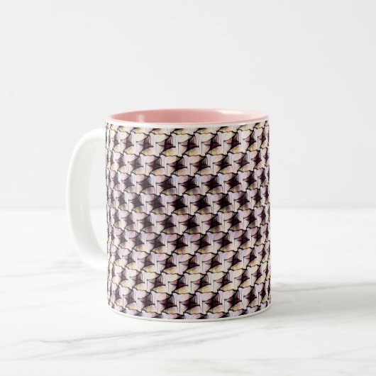 Abstraktes digitales Muster 1193 - Kaffee-Tasse Zweifarbige Tasse (Vorderseite Links)