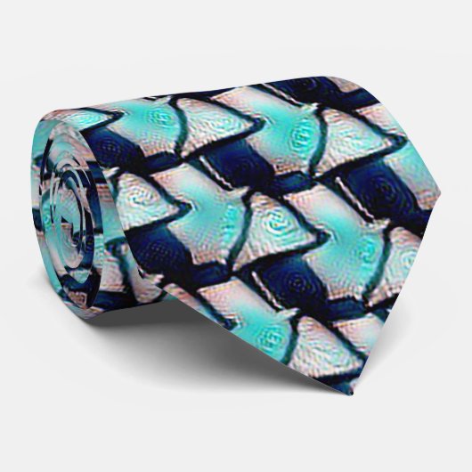 Abstraktes digitales Muster 1204 - Krawatte der Mä (Gerollt)