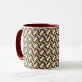 Abstraktes digitales Muster 1220 - Kaffeetasse (Vorderseite Links)