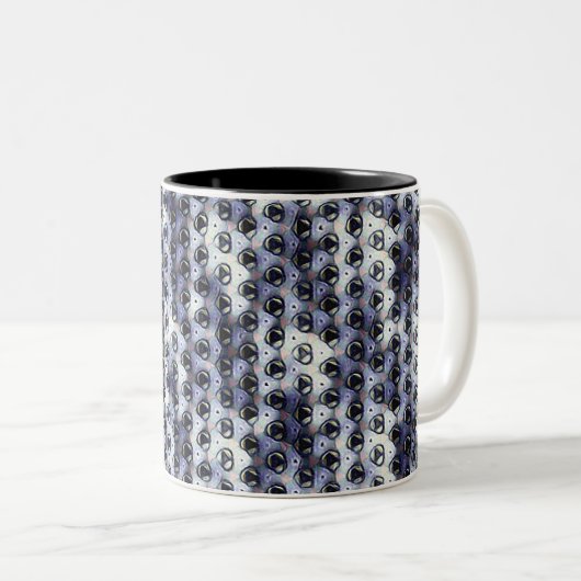 Abstraktes digitales Musterdesign 1191 - Kaffee-Ta Zweifarbige Tasse (VorderseiteRechts)