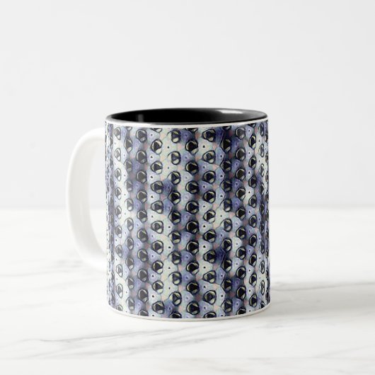 Abstraktes digitales Musterdesign 1191 - Kaffee-Ta Zweifarbige Tasse (Vorderseite Links)