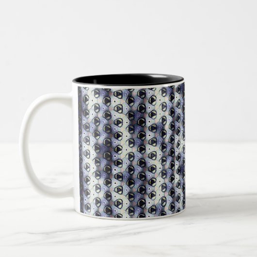Abstraktes digitales Musterdesign 1191 - Kaffee-Ta Zweifarbige Tasse (Links)