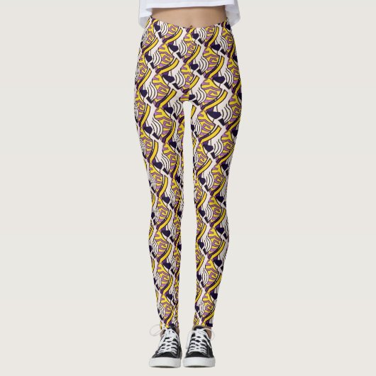 Abstraktes digitales Musterdesign 1209 - Leggings (Vorderseite)