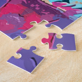 Abstraktes digitales Ölgemälde mit schönen Augen Puzzle (Seite)