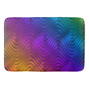 Abstraktes digitales Waves-Design Badematte