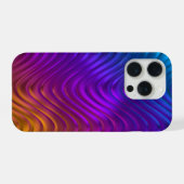 Abstraktes digitales Wellen saures psychedelisches iPhone Hülle (Rückseite (Horizontal))