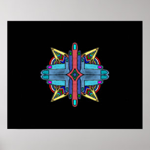 Abstraktes Diversity übergibt Malerei - Plakat