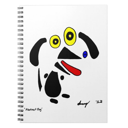 Abstraktes Dog-Notebook Notizblock (Vorderseite)