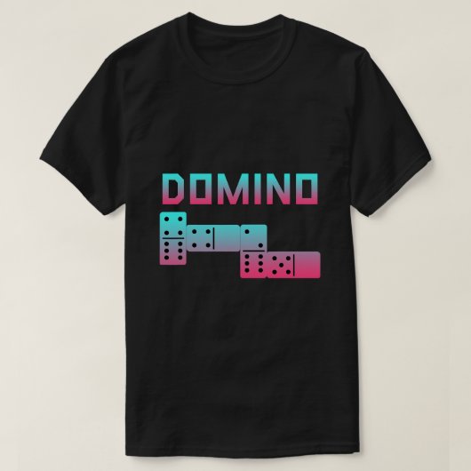Abstraktes Domino Tile Board T-Shirt (Design vorne)