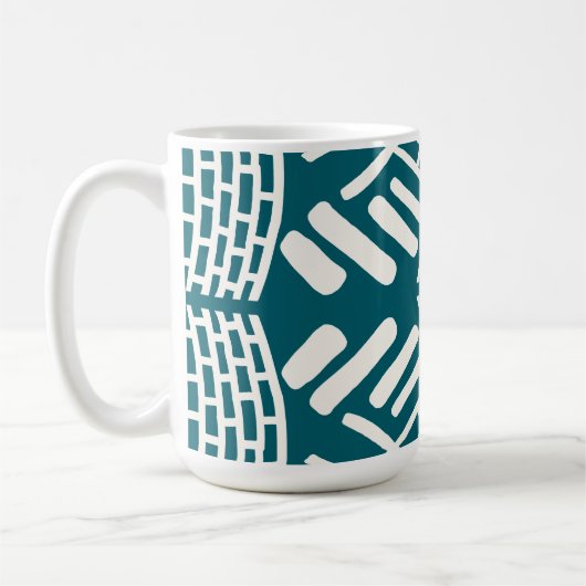abstraktes Doodle modern Kaffeetasse (Links)