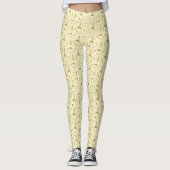 Abstraktes Dotter-Muster in Gelbblond Leggings (Vorderseite)