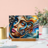 Abstraktes Dreamscape Ozean Ruhe und kosmisches Wu Acrylschild (Hochzeit)