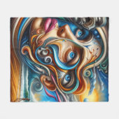 Abstraktes Dreamscape Ozean Ruhe und kosmisches Wu Fleecedecke (Vorderseite (Horizontal))