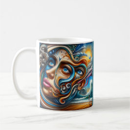 Abstraktes Dreamscape Ozean Ruhe und kosmisches Wu Kaffeetasse