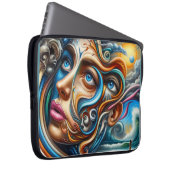 Abstraktes Dreamscape Ozean Ruhe und kosmisches Wu Laptopschutzhülle (Vorne Rechts)