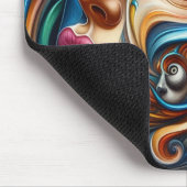 Abstraktes Dreamscape Ozean Ruhe und kosmisches Wu Mousepad (Ecke)