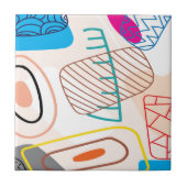Abstraktes Drehbuch in Pastellfarben Fliese (Vorderseite)
