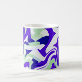 Abstraktes Drehmuster in Coolen Farbtönen Kaffeetasse (Mittel)