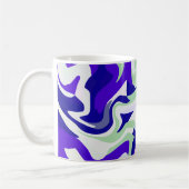 Abstraktes Drehmuster in Coolen Farbtönen Kaffeetasse (Links)