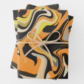 Abstraktes Drehmuster in Erdtönen Geschenkpapier Set (Beispiel)