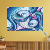 Abstraktes Drehspannverbinder Leinwanddruck (Insitu (Wohnzimmer))