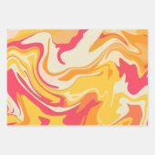 Abstraktes Drehverhalten in warmen Tönen Geschenkpapier Set (Vorderseite 3)