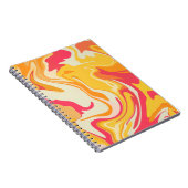 Abstraktes Drehverhalten in warmen Tönen Notizblock (Rechte Seite)