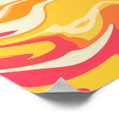 Abstraktes Drehverhalten in warmen Tönen Poster (Ecke)