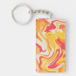 Abstraktes Drehverhalten in warmen Tönen Schlüsselanhänger
