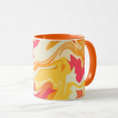 Abstraktes Drehverhalten in warmen Tönen Tasse (VorderseiteRechts)