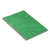 Abstraktes Drei-Tonen-grünes Dreieck-Muster Notizblock (Rechte Seite)