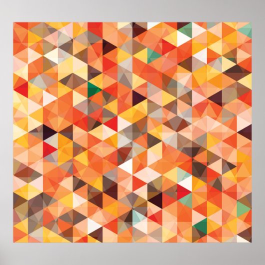 Abstraktes Dreieck Geometrisches Nahtloses Muster Poster (Vorne)
